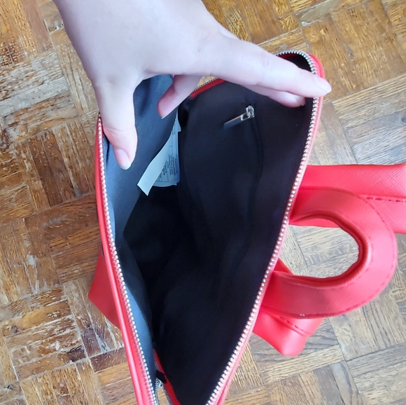 Red pleather Mickey Mouse Disney Backpack - Picture 3 of 6